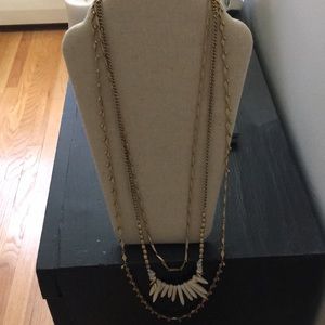 Stella & Dot Mixed Metal Long necklace
